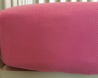 Pink Fitted Crib Sheet/ Baby Girl Bedding/ Baby Bedding/ Baby Shower Gift