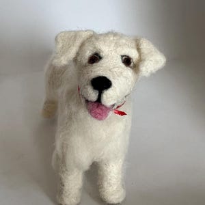 Needle-Felted Great Pyrenees Dog Sculpture