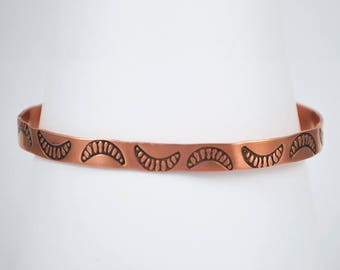 Copper Bracelet Cuff Stamped, Rustic Cuff, Rugged Bracelet, Copper Cuff, Stamped Copper Bracelet, Arthritis Cuff, Boho, Unique,Handmade