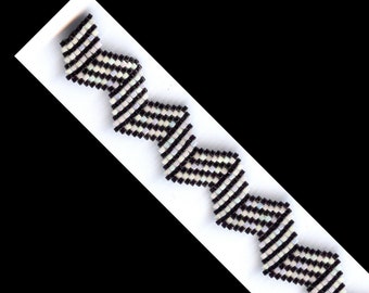 Brick Stitch Bracet #2: Zebra Crossing Tutorial