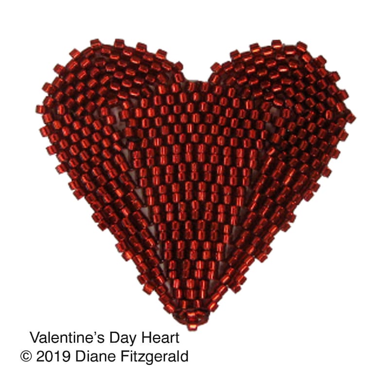 Beaded Valentine Heart Tutorial Etsy