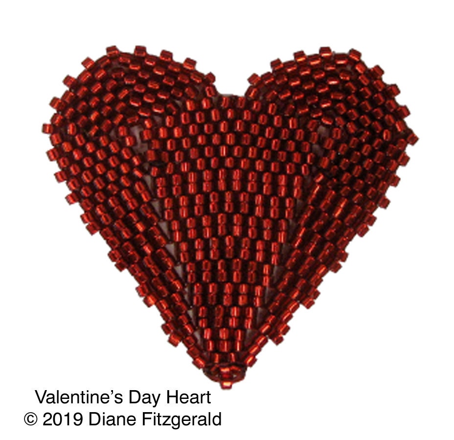 Beaded Valentine Heart Tutorial Etsy