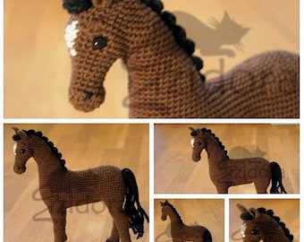 PATTERN (English Only): Hayley the Horse - Crochet Realistic Horse Pattern - Instant PDF Download - Amigurumi Realistic Horse Pattern
