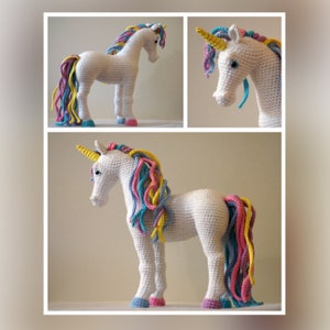 PATTERN (English Only): Candi the Unicorn, Crochet "realistic" Unicorn Pattern, Amigurumi Unicorn Pattern - Instant PDF Download