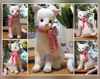 PATTERN (English Only):  Window Cat - crochet cat, crochet decorative cat, amigurumi cat - Instant PDF Download