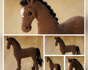 PATTERN (English Only): Hayley the Horse - Crochet Realistic Horse Pattern - Instant PDF Download - Amigurumi Realistic Horse Pattern