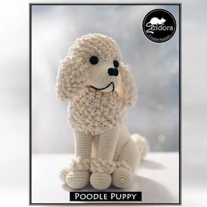 PATTERN (English Only):  Poodle Puppy - crochet dog, crochet puppy, crochet Poodle Puppy, amigurumi poodle dog - Instant PDF Download