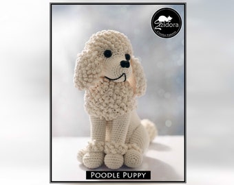 PATTERN (English Only):  Poodle Puppy - crochet dog, crochet puppy, crochet Poodle Puppy, amigurumi poodle dog - Instant PDF Download