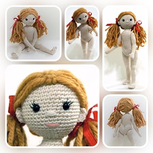 PATTERN (English Only): The Zizidora Doll - crochet doll, amigurumi girl, amigurumi doll, crochet jointed doll - Instant PDF Download