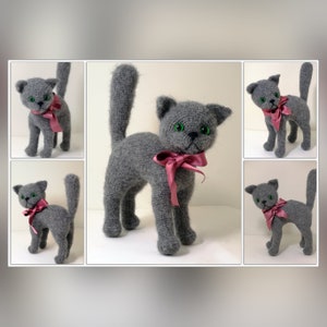 PATTERN (English Only):  Fuzzy Little Kitten - crochet cat, crochet kitten, amigurumi cat - Instant PDF Download