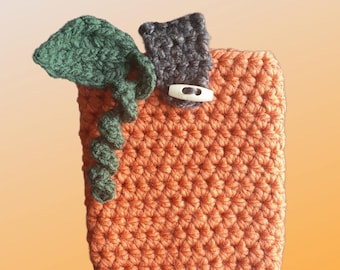 Crochet Pumpkin Book Sleeve | eReader Cover