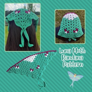 Luna Moth Bandana Crochet Pattern