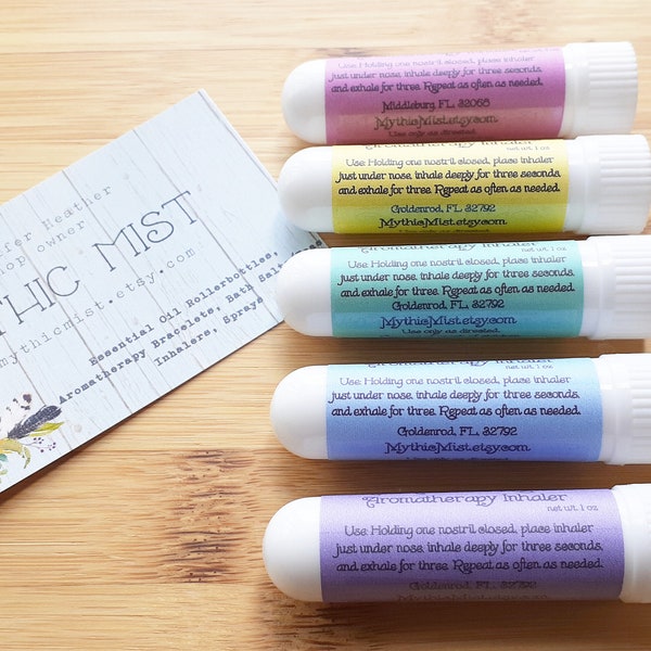 Set of 5 Aromatherapy Inhalers | Unique Gift | Choose 5 Inhalers | Calming