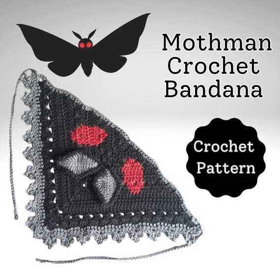 Mothman Crochet Bandana Pattern PDF