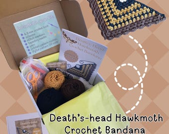 Death's-Head Hawkmoth Bandana Crochet Kit