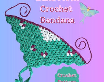Luna Moth Bandana Crochet Pattern