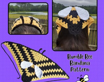 Bumble Bee Bandana Crochet Pattern
