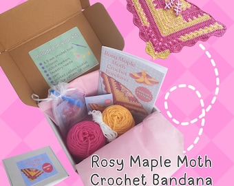 Rosy Maple Moth Bandana Crochet Kit