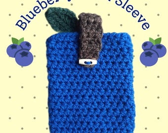 Crochet Blueberry Book Sleeve eReader Cover