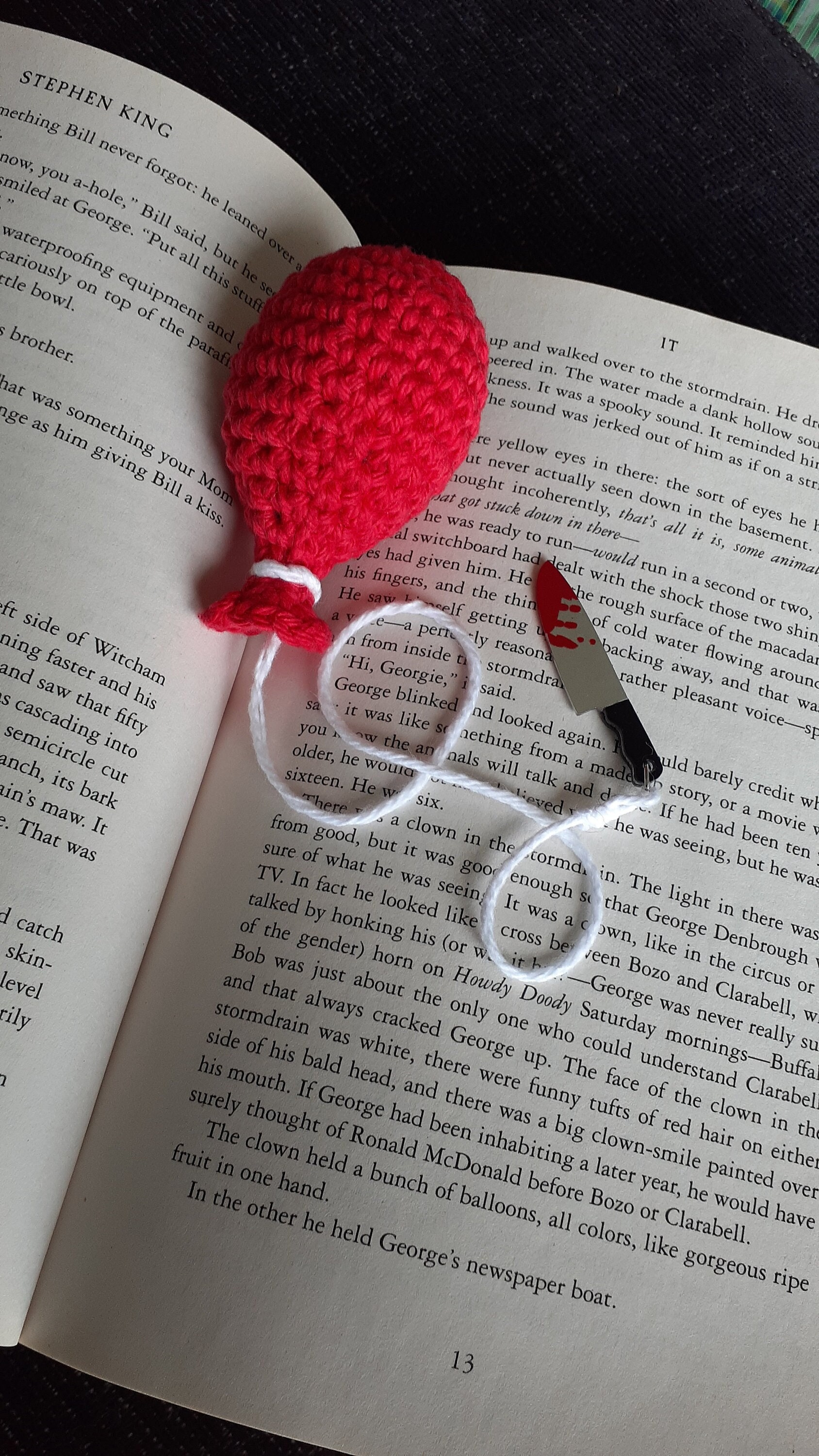 Crochet Horror Bookmark