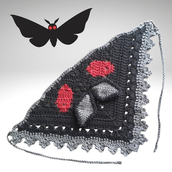 Mothman Crochet Hair Bandana