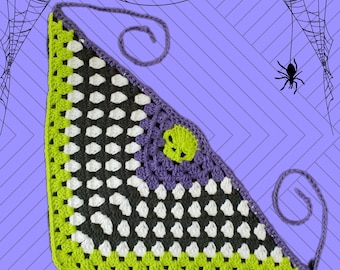 Spooky Crochet Skull Bandana
