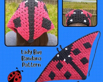 Ladybug Bandana Crochet Pattern