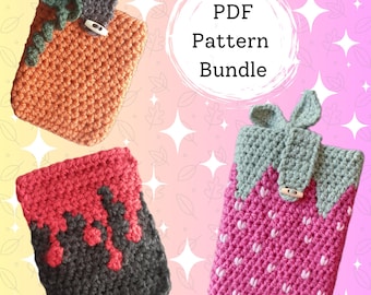 Crochet Pattern Bundle | 3 Book Sleeve eReader Cover