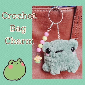 Crochet Frog Bag Charm