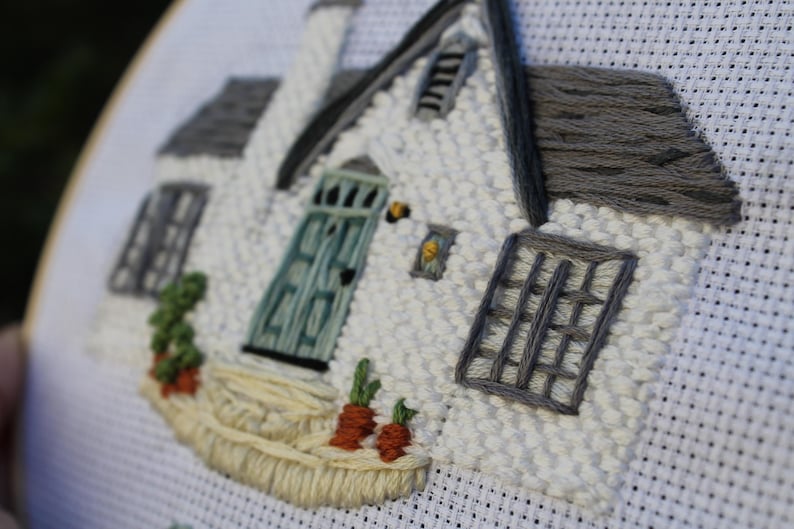 Custom Embroidered House Portrait From Photo Personalized Home ...