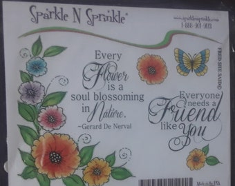 Sparkle /'n Sprinkle Gray Rubber Stamp Set 219 Frames /& Borders 50/% Off Until July 15th