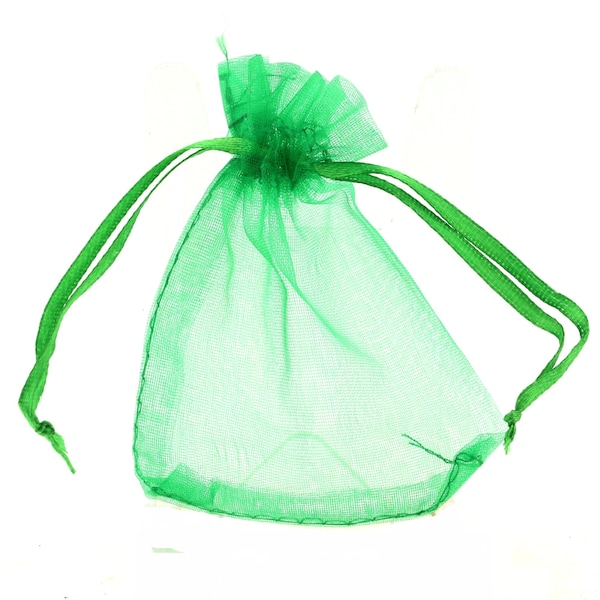 Organza gift bags. Emerald green color. 10/20/50/100PCS. Organza jewelry pouches. Wedding party gift. Bag of candy.