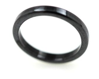 Bague Hématite 3 mm. Cadeau pour femme, homme, couple.