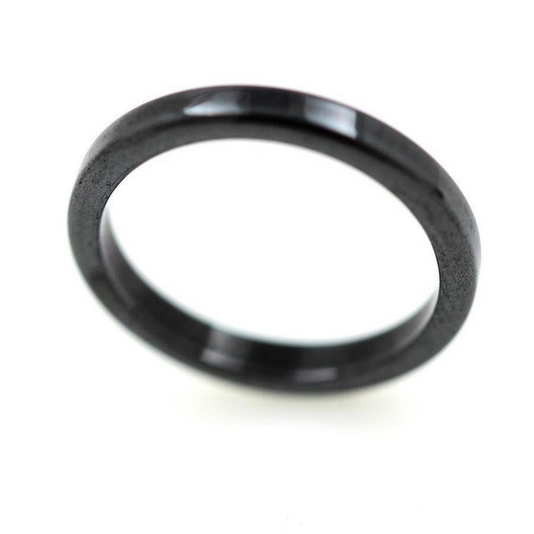 Bague Hématite 3 mm. Cadeau pour femme, homme, couple.