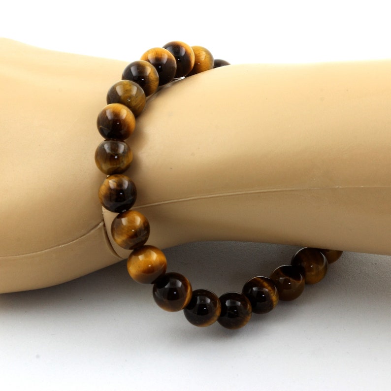 Tiger Eye Beaded Bracelet. Women's & Men's Bracelet. Gift for him. Gift for her. image 3