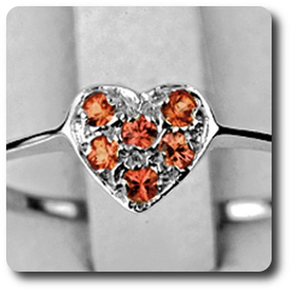 BAGUE SAPHIR ORANGE Argent 925