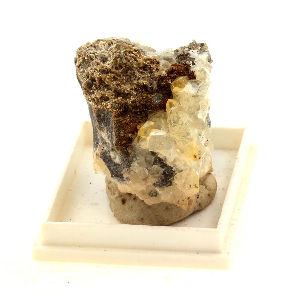 Kaolinite, Calcite, Muscovite, Dolomite. 133.2 cents. Beez, Belgium. Minerals raw stone mineral specimen