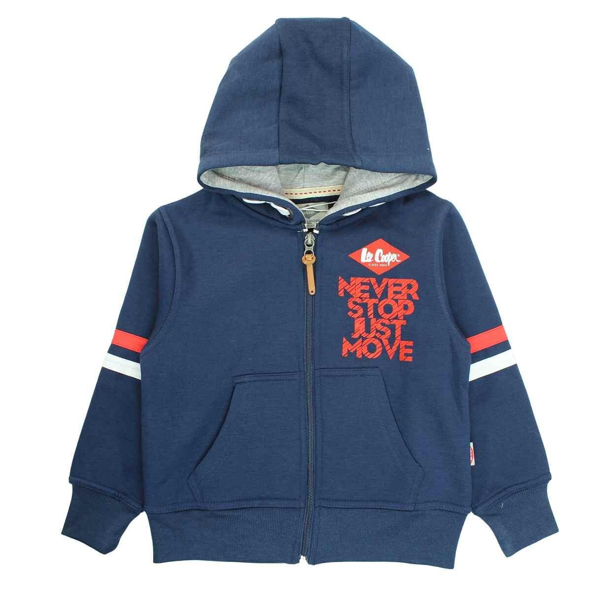 Sweat Jacket Lee Cooper Cut And Sew Rain Jacket Mens Boys' Hooded