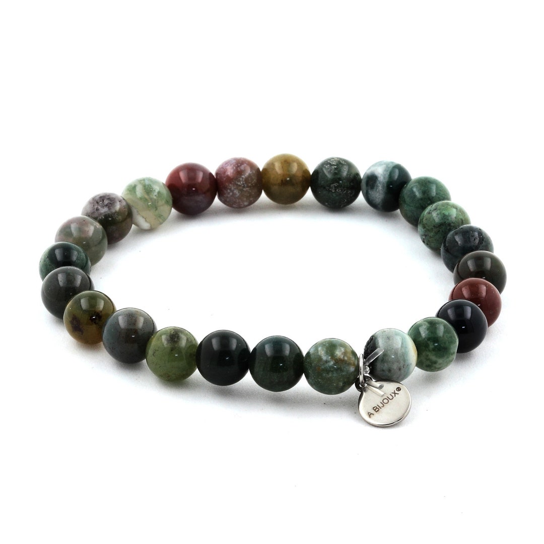 Bracelet perles d'agate jaune. - Bracelets en pierre naturelle