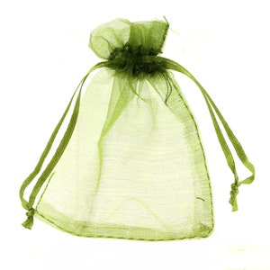 Sacchetti regalo in organza. Colore verde oliva. 10/20/50/100 PZ. Sacchetti per gioielli in organza. Regalo per la festa di matrimonio. Borsa di caramelle.
