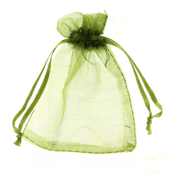 Organza Gift Bags. Olive Green Color. 10 20 50 100PCS. Organza