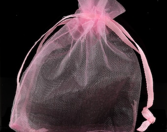 Bolsas de regalo de organza. Color rosa. 10/20/50/100 UDS. Bolsas de joyería de organza. Regalo de fiesta de boda. Bolsa de dulces.