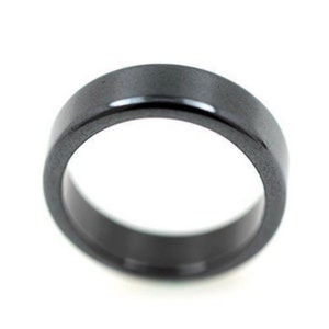 Hematite ring 6 mm. Gift for woman, man, couple.