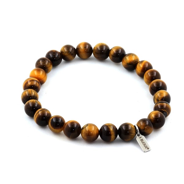 Tiger Eye Beaded Bracelet. Women's & Men's Bracelet. Gift for him. Gift for her.