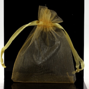 Sacs-cadeaux Organza. Couleur Or. 10/20/50/100 PCS. Pochettes Organza bijoux. Cadeau fête de mariage. Sac de bonbons.