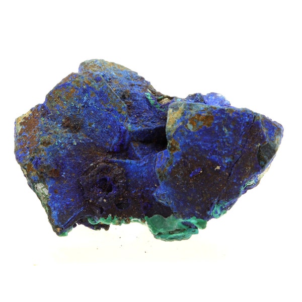 Tetrahedrite pseudomorphosed into Azurite. 41.5 ct. La Gardette, Bourg d’Oisans, France.