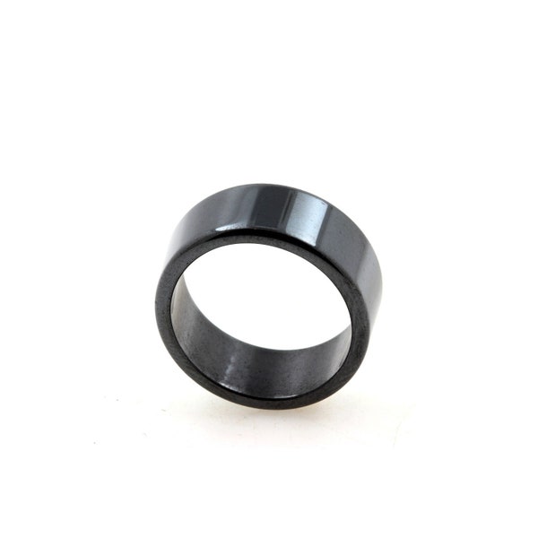 Bague Hématite 10 mm. Cadeau pour lui. Cadeau pour elle. Bague couple. Bague femme. Bague homme. Bague pierre