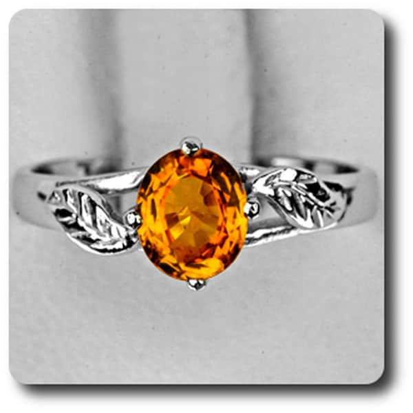 BAGUE SAPHIR ORANGE Argent 925