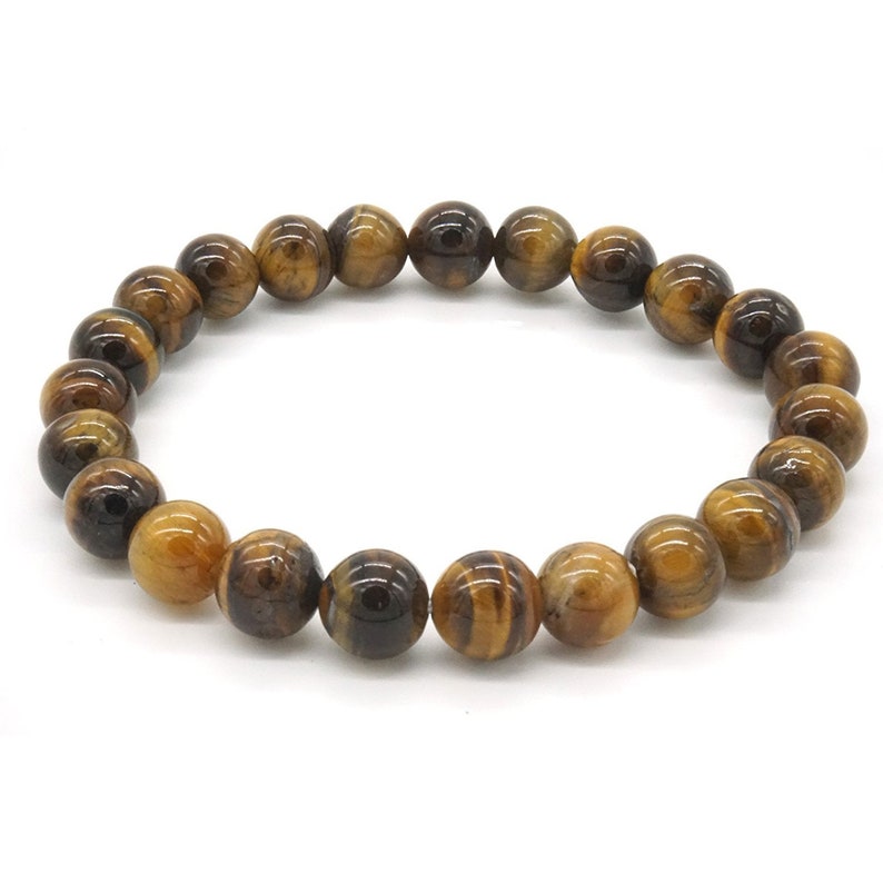 Tiger Eye Beaded Bracelet. Women's & Men's Bracelet. Gift for him. Gift for her. image 4