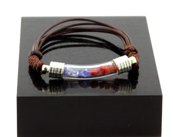Tanzanite + Raw Spinel Bracelet. Original natural stone gift. Mineral jewelry.